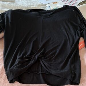 Elegant Black Long Sleeve Women's Top